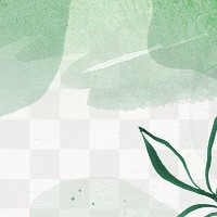 Green watercolor Memphis patterned background design element