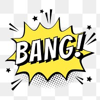 Bang cartoon effect speech bubble design element