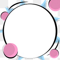 Round cartoon effect speech bubble design element