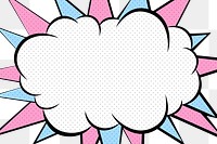 Cloud cartoon effect speech bubble design element