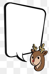 Reindeer speech bubble design element