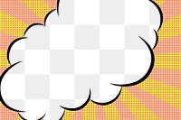 Cloud cartoon effect speech bubble design element