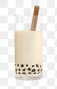 Bubble milk tea in a glass design element