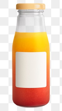 Fresh summer cocktail in a glass bottle with a label mockup 