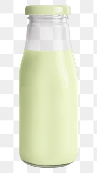 Melon milk tea in a glass bottle mockup 