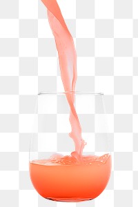 Juicy fruit punch poured into a glass design element