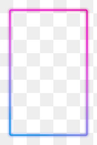 Pink and  blue neon frame design element