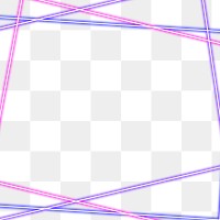 Pink and purple neon frame design element