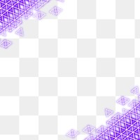 Geometric purple neon border design element