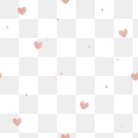 Seamless pink heart pattern design element