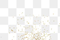 Golden confetti background design element 