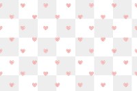 Seamless glittery pink hearts patterned background