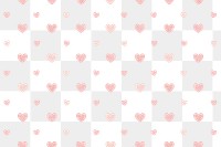 Seamless glittery pink hearts patterned background