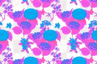 Colorful funky floral patterned background design element