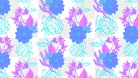 Colorful funky floral patterned background design element