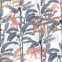 Silver and bronze tropical patterned background design element