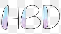 HBD typography design element