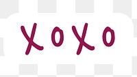 Xoxo typography sticker design element