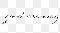 Good morning word design element