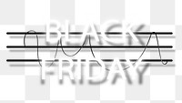 White neon black Friday typography design element