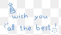 Wish you all the best handwriting design element