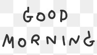 Good morning word design element