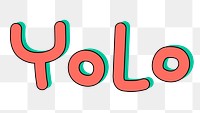 Doodle YOLO word design element