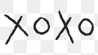 Black xoxo typography design element