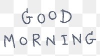 Good morning word design element