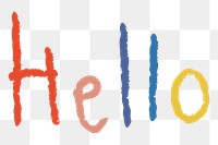 Colorful hello greetings typography design element 