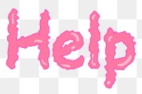 Pink Help word design element