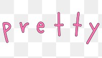 Pink Pretty word design element