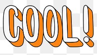 Doodle white Cool word design element