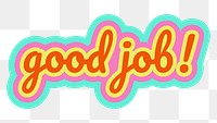 Orange Good Job! word design element