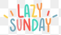 Colorful lazy sunday word design element