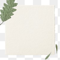 Dry leafy border png on a blank card