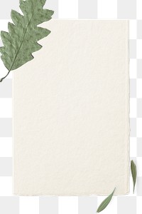 Grren leaves border png on a blank card