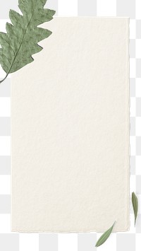 Green leafy border png on a blank card