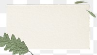 Leafy border png on a blank card