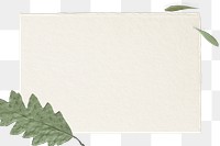 Green leafy border png on a blank card