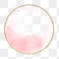 Gold round frame design element