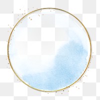 Gold round frame design element