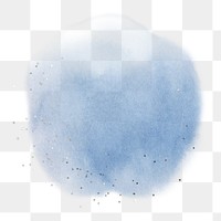 Blue abstract watercolor blob design element