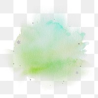 Green abstract watercolor blob design element