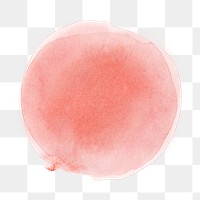 Red abstract watercolor blob design element