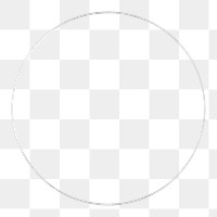 Silver round frame design element