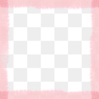 Square pink brush stroke frame design element