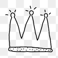 Crown doodle style design element