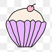 Hand drawn cupcake design element