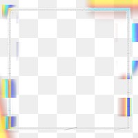 Square frame png glitch effect